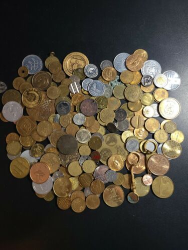Large Mixed Lot - Over 3 1/2 Lbs Of Various Tokens, Medallions, Souvenirs, Etc