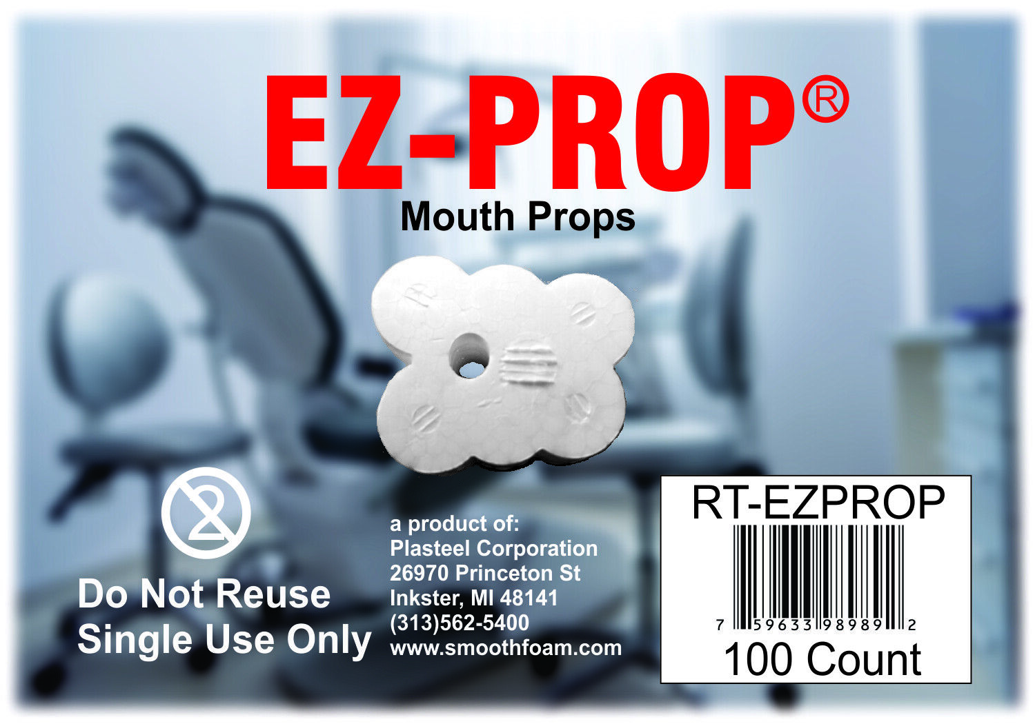 Ez-prop® Disposable Mouth Prop "manufacturer Direct"  100/bx