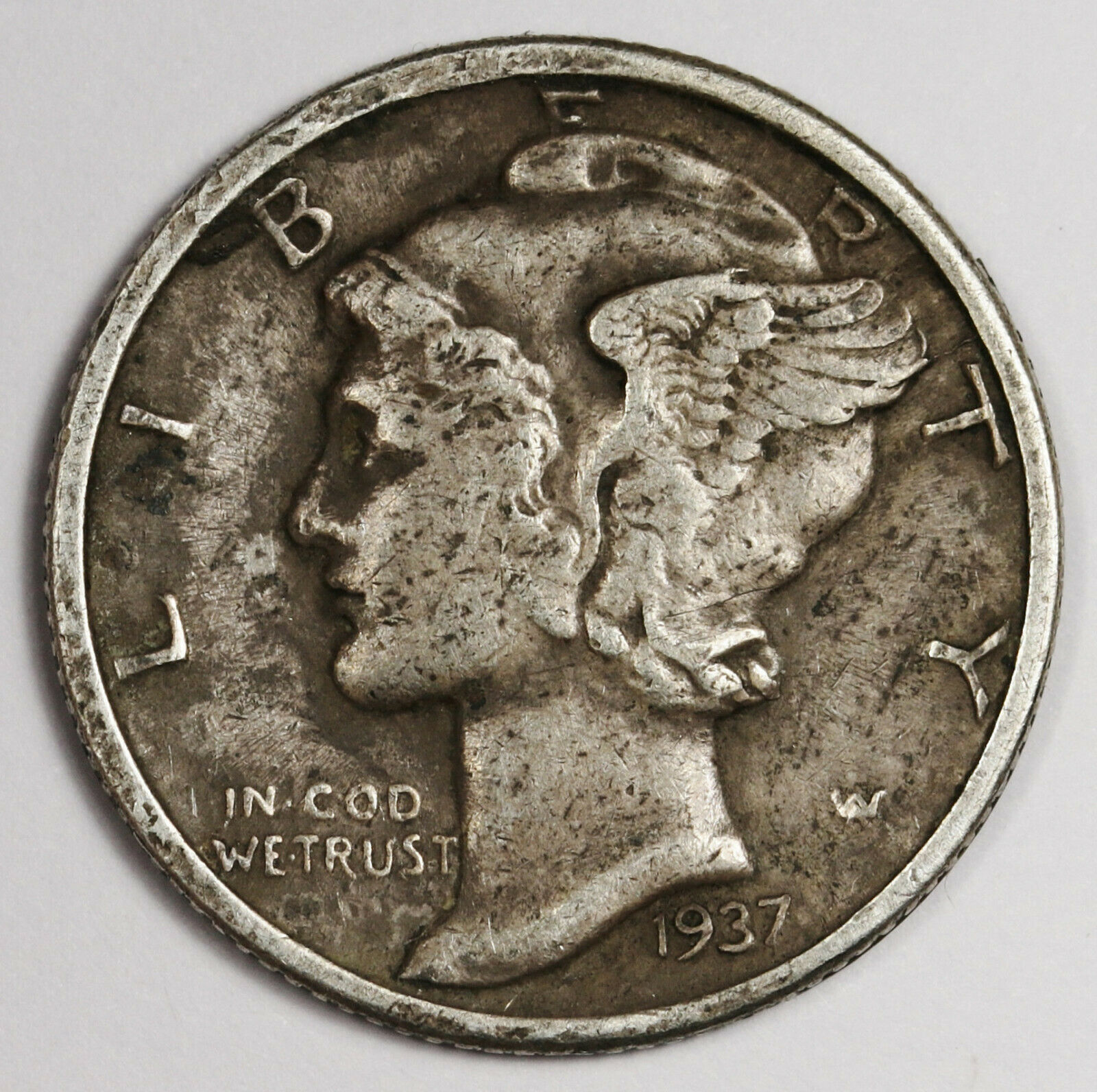 Magicians Coin (old). 1937 Mercury Dime & Wheat Back Cent.   162600