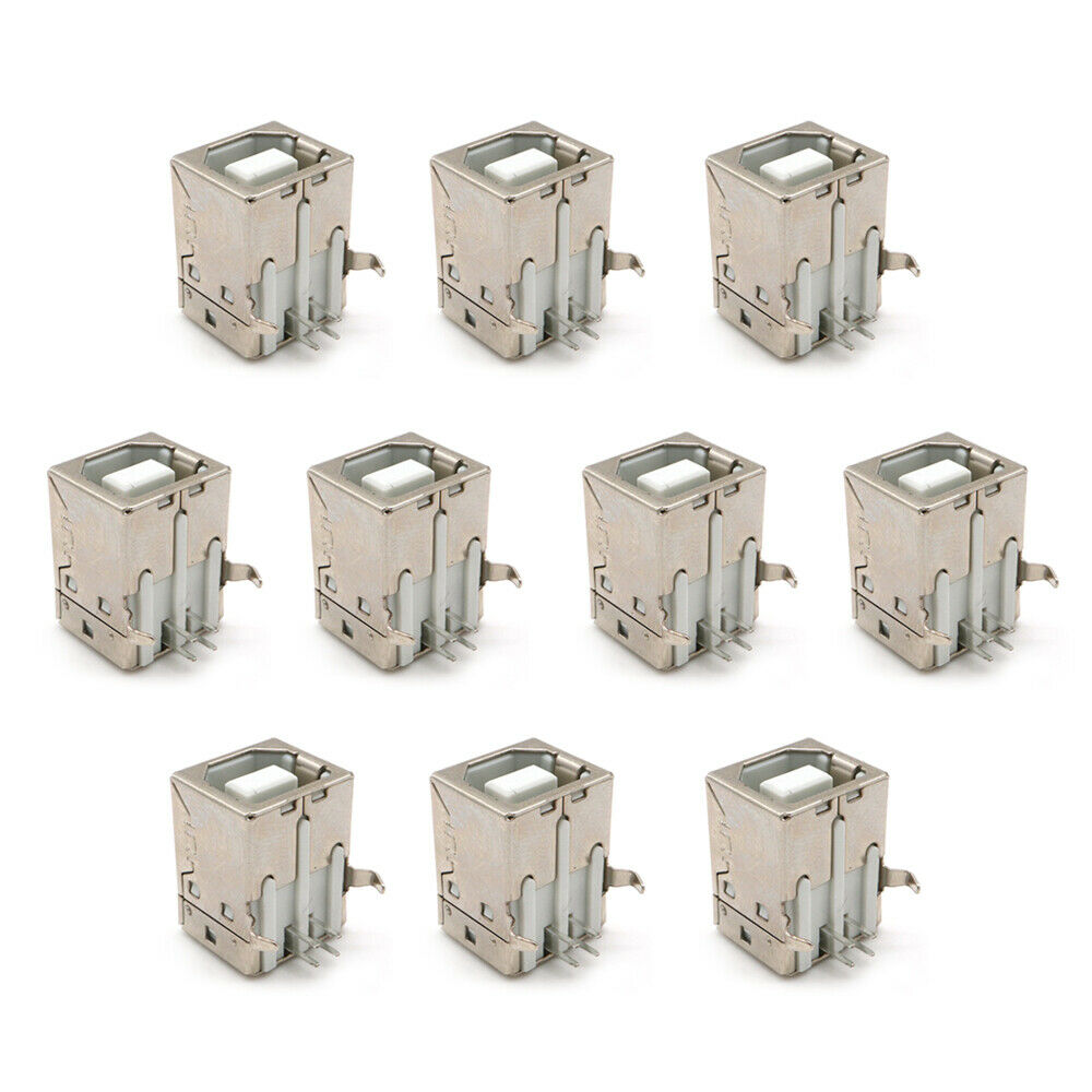 10pcs B Type Female Sockets 90 Degree Plug-in Board Dip Printer Square Socket