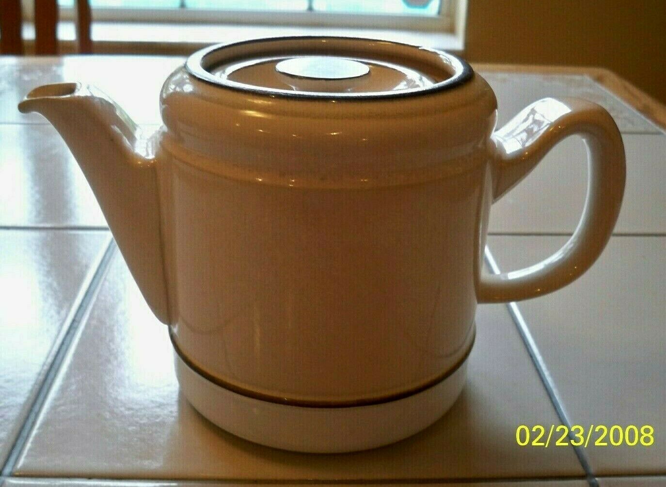 Vintage Denby England Madrigal Cream Stoneware 4 Cup Teapot