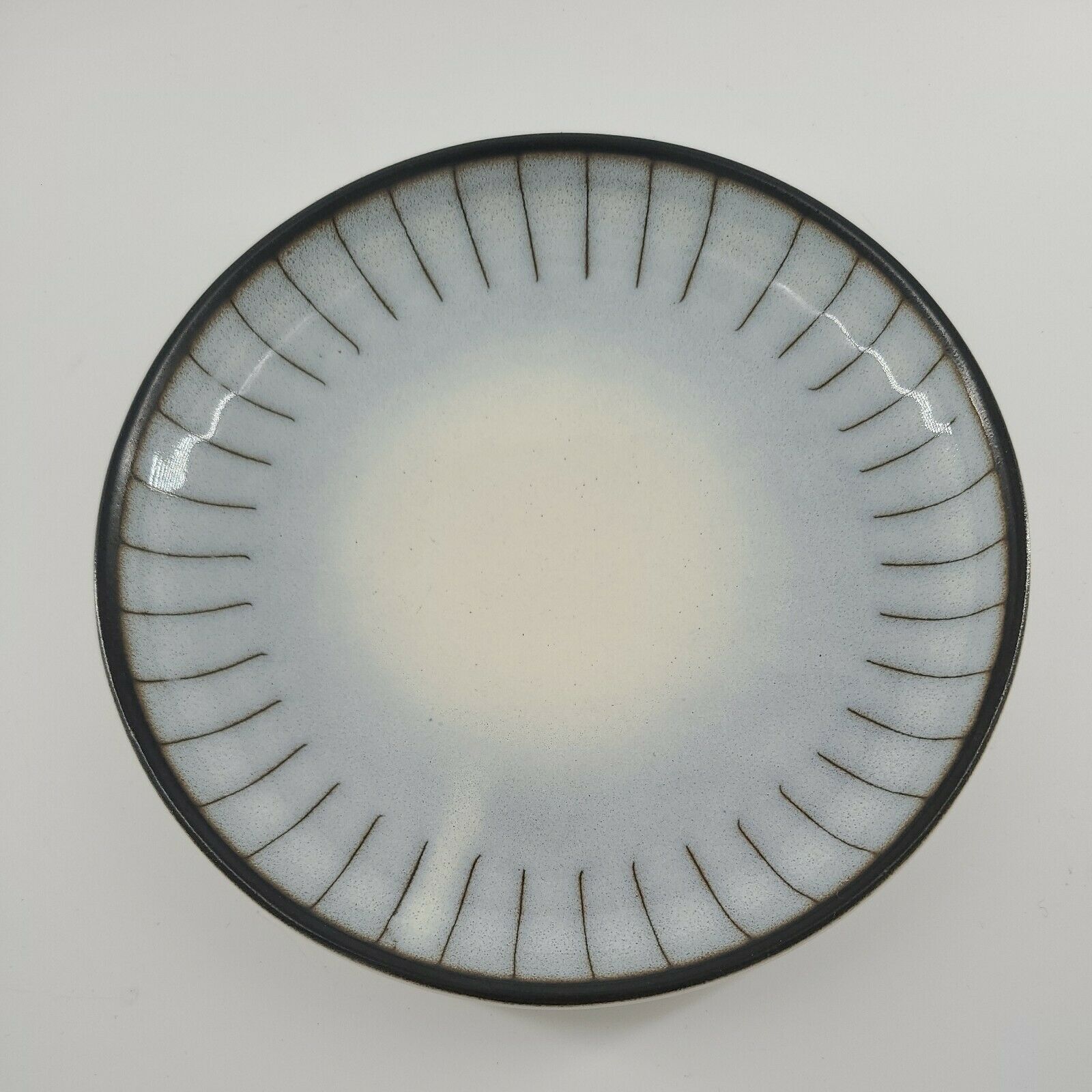 Denby Langley Studio B&b 6.5" Plate  Brown Trim & Grey Lines On Shading England