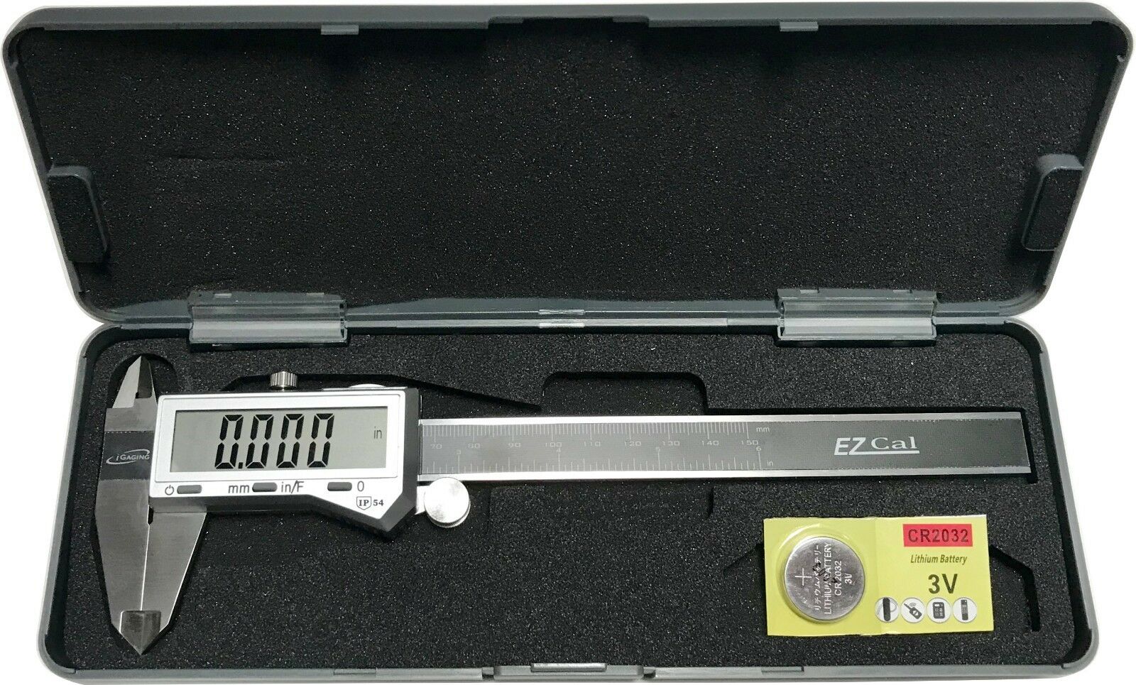 6" Digital Electronic Caliper Fractional 3 Way Lcd Stainless Ez Cal By Igaging