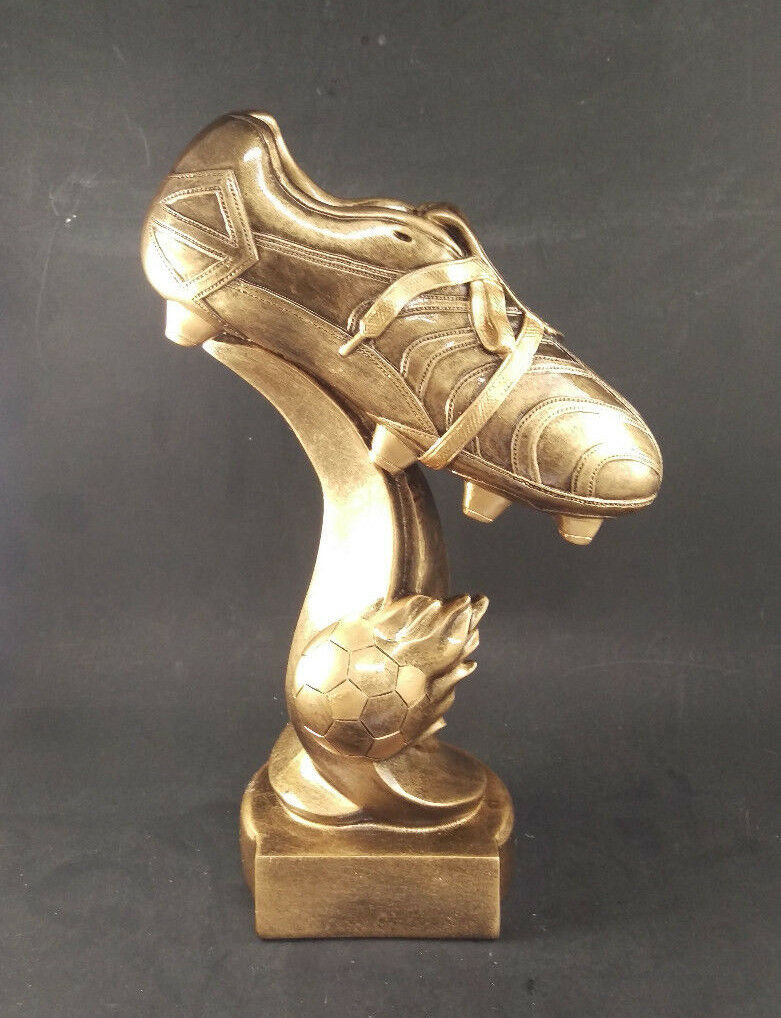 9" Soccer Boot Trophy  Award. Free Engraving.