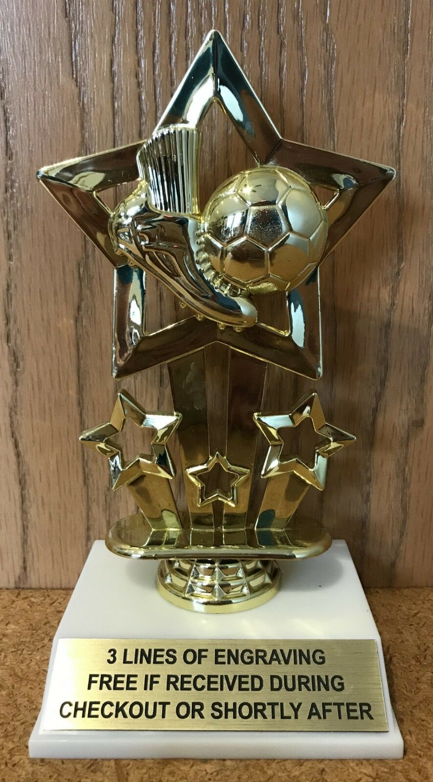 Soccer Trophy - Free Engraving - Easy Assembly Required