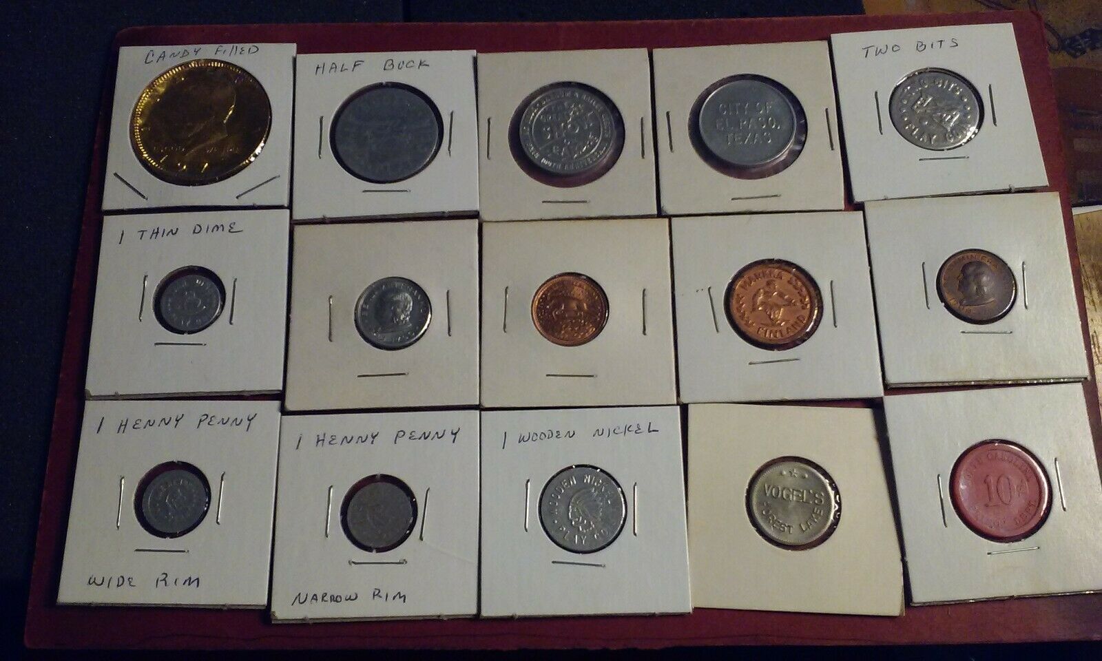 Lot 15 Tokens Vintage Random Various Mixed Picks From Collection Unsearched