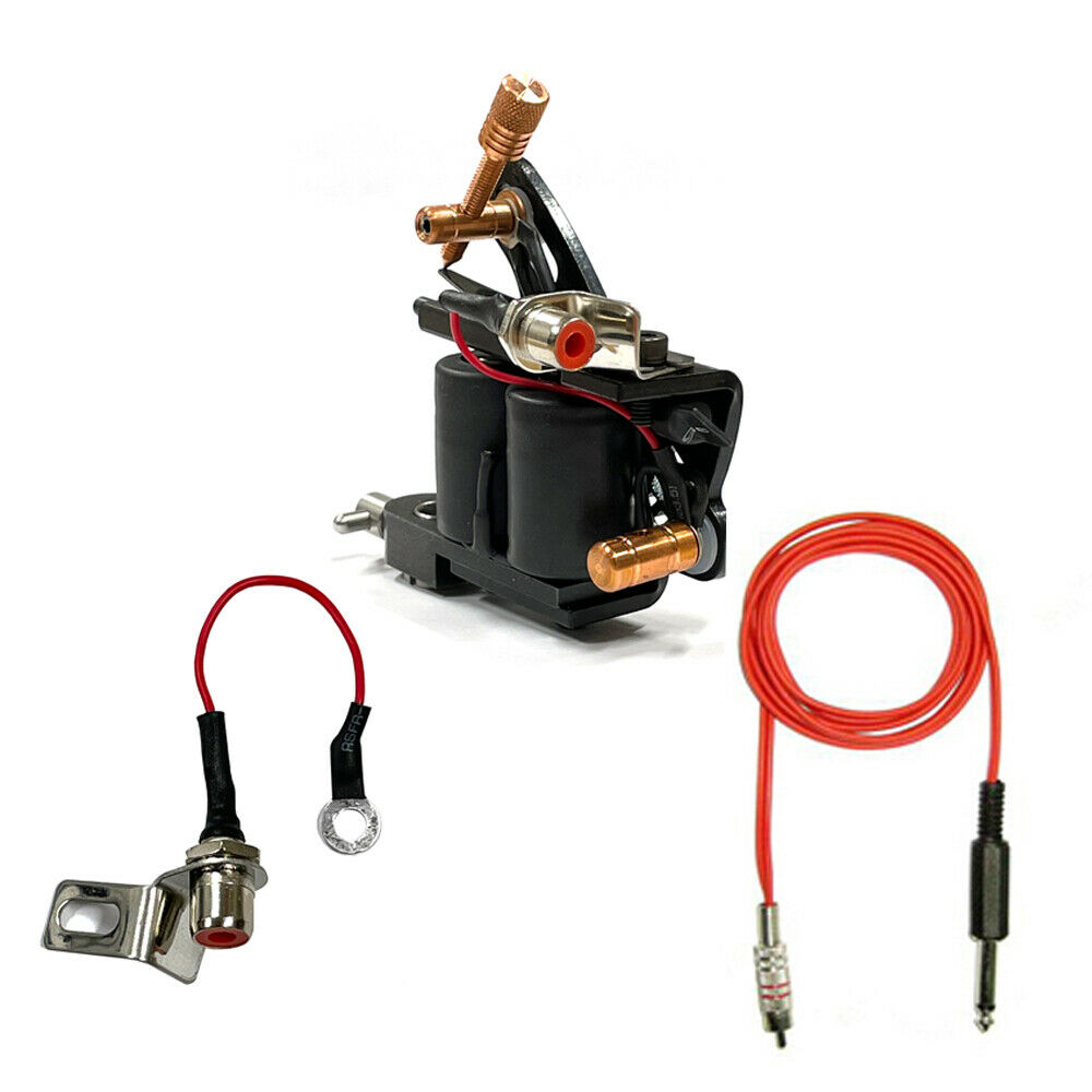 Tattoo Rca Mount Jack Converter Adapter Machine Plug Clip Cord 1/4 Phono Gun