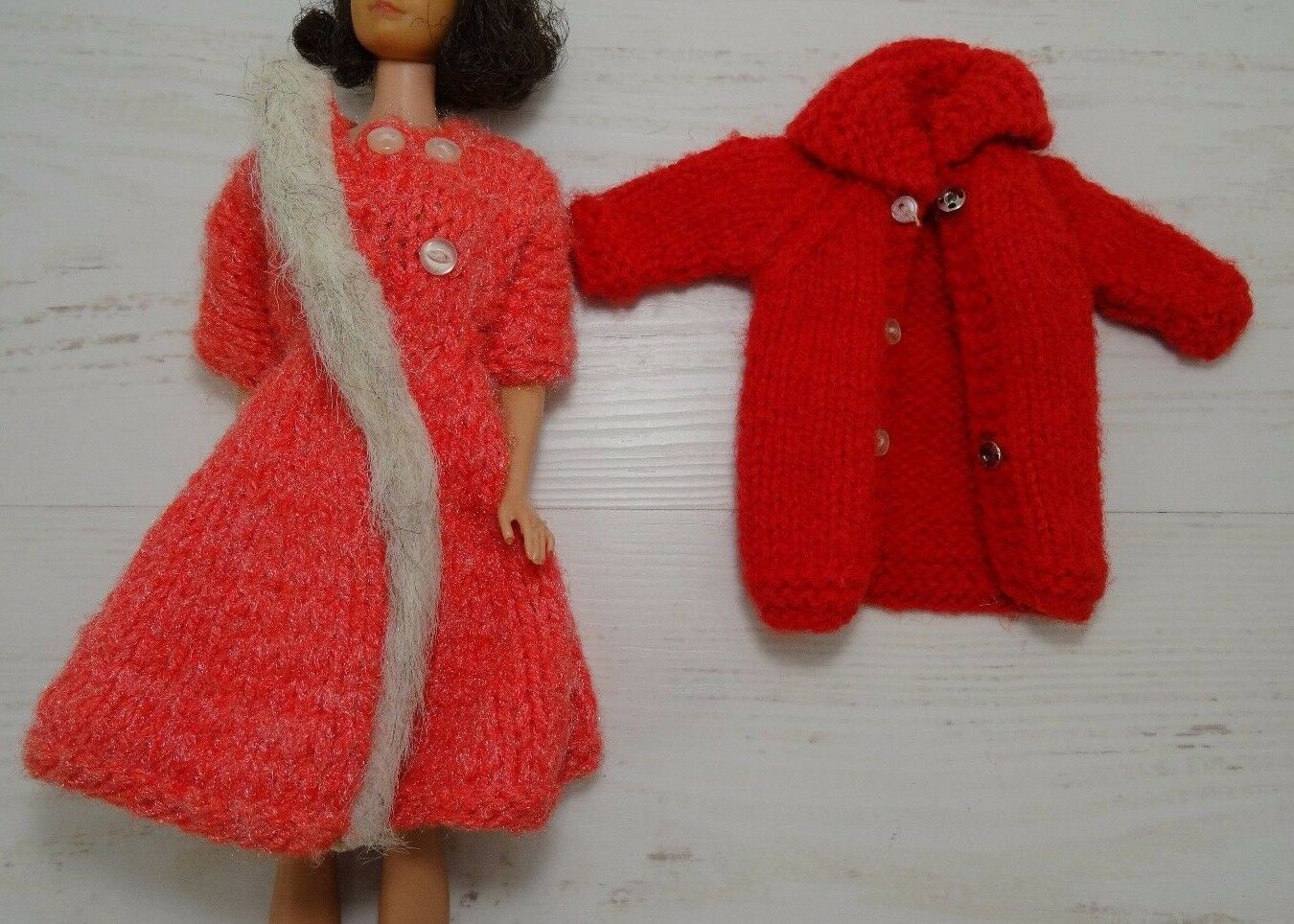 Vintage Barbie Sweater Coat Jacket Lot Knitted Crocheted