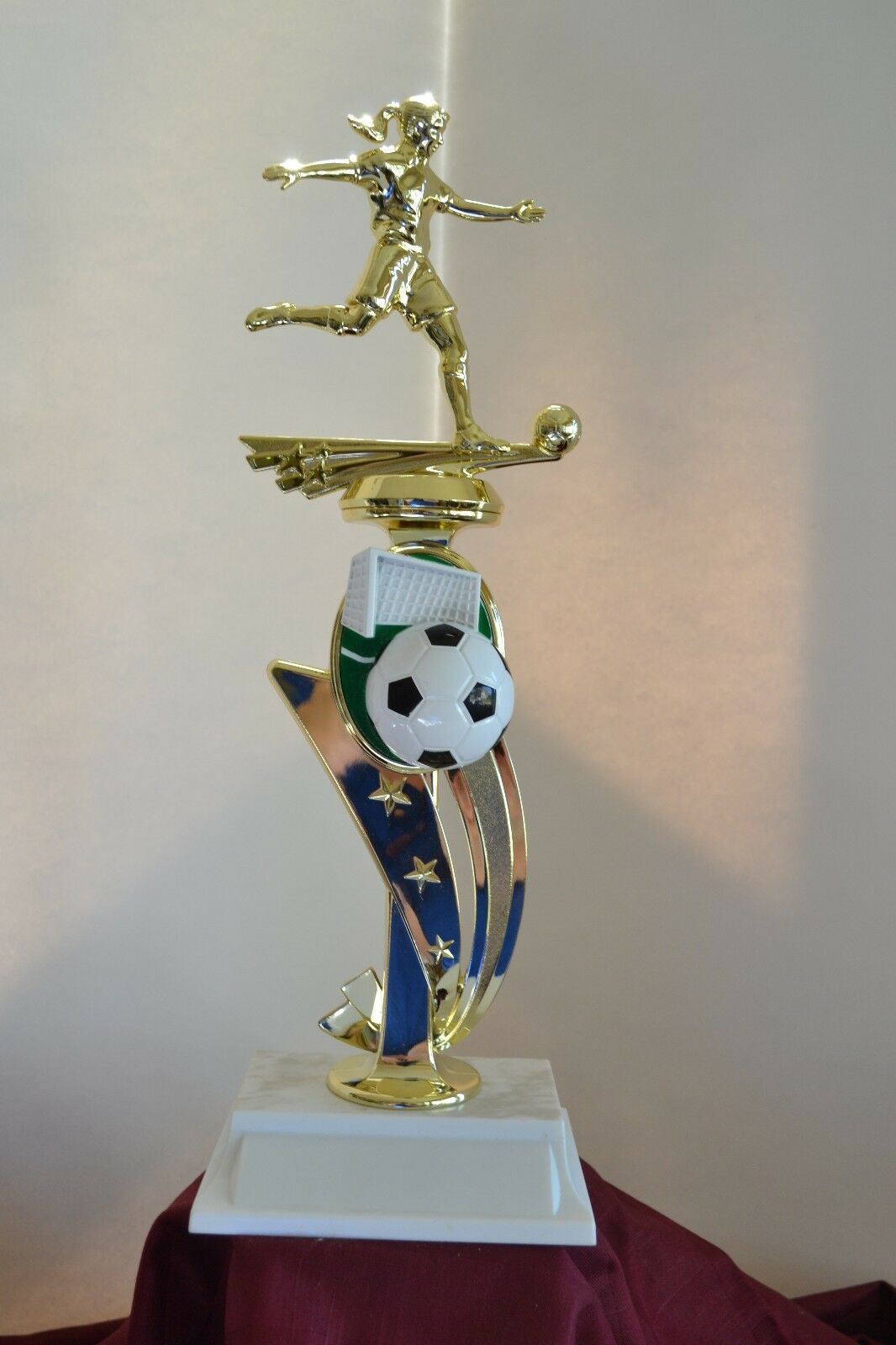 13' Male Or Female Sport Riser Soccer Trophy Free Engraving